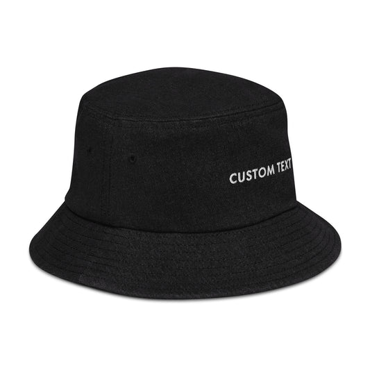 CUSTOM TEXT - Denim bucket hat