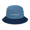 CUSTOM TEXT - Denim bucket hat
