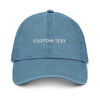 CUSTOM TEXT - Denim Hat