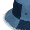 ANSIOSA - Distressed denim bucket hat