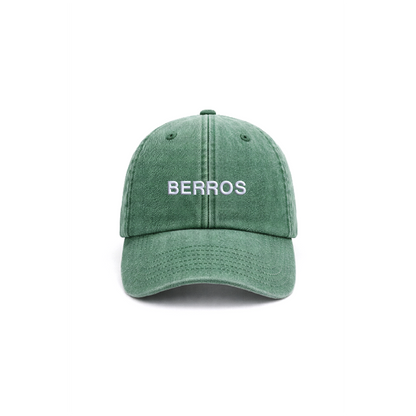 Chapeu vintage bottle green com bordado berros da cavillator
