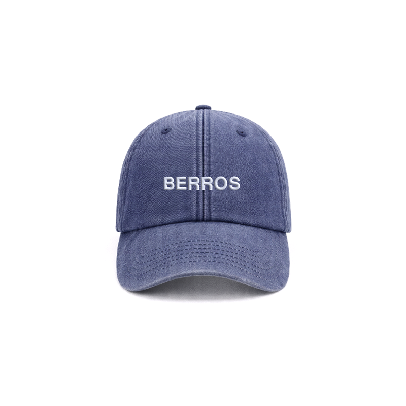 Chapeu vintage denim com bordado berros da cavillator