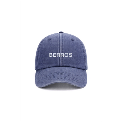 Chapeu vintage denim com bordado berros da cavillator