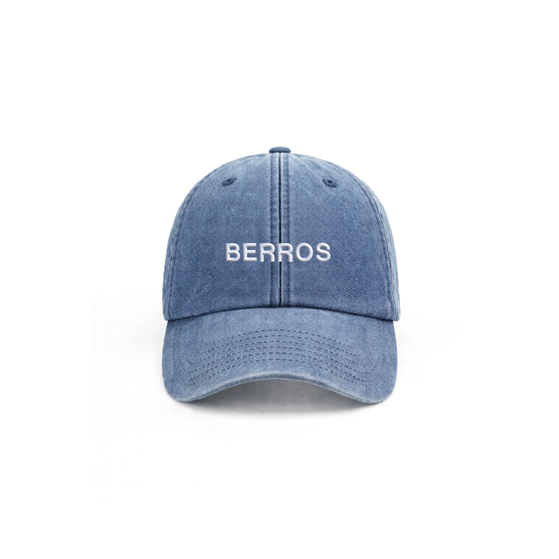 Chapeu vintage light denim com bordado berros da cavillator