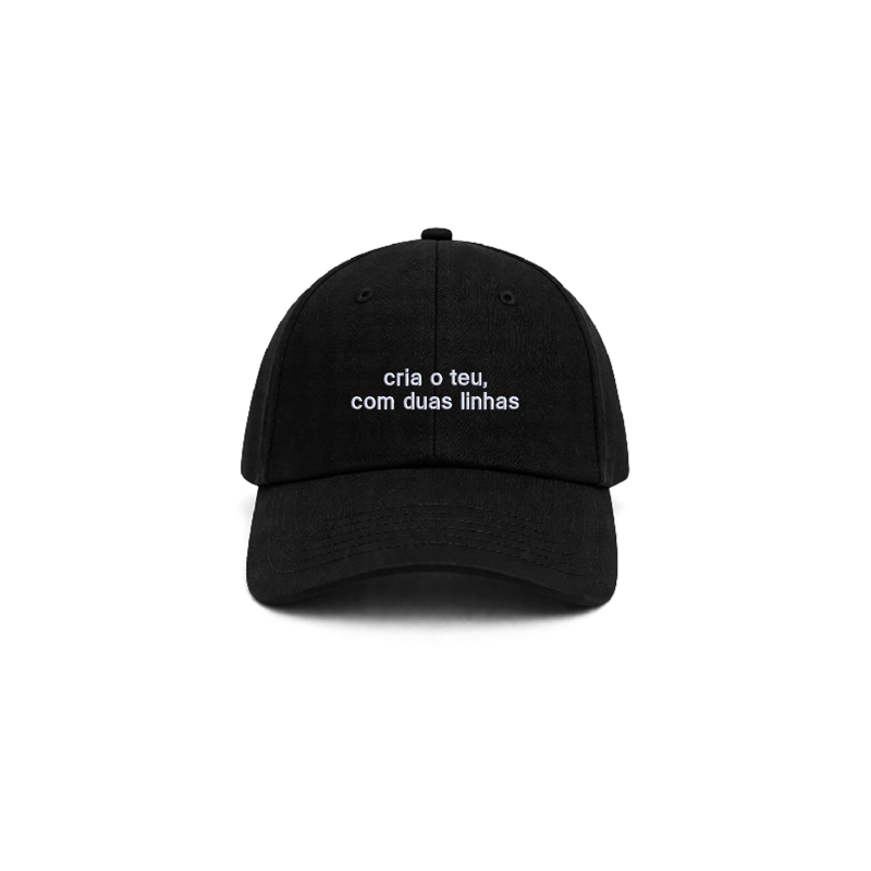 Chapeu black personalizado com bordado em duas linhas da cavillator