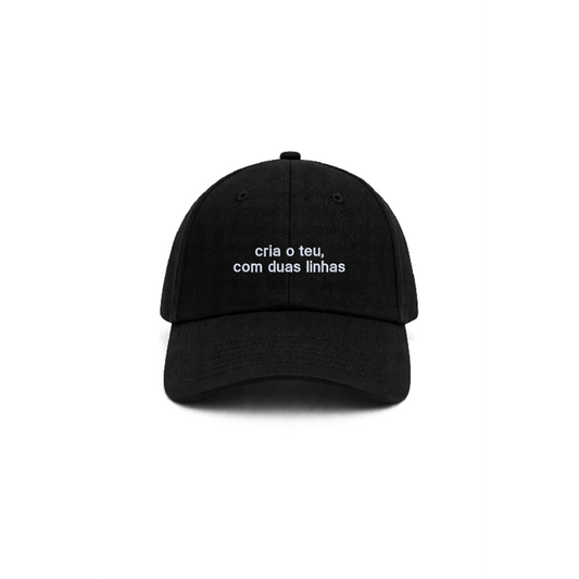 Chapeu black personalizado com bordado em duas linhas da cavillator