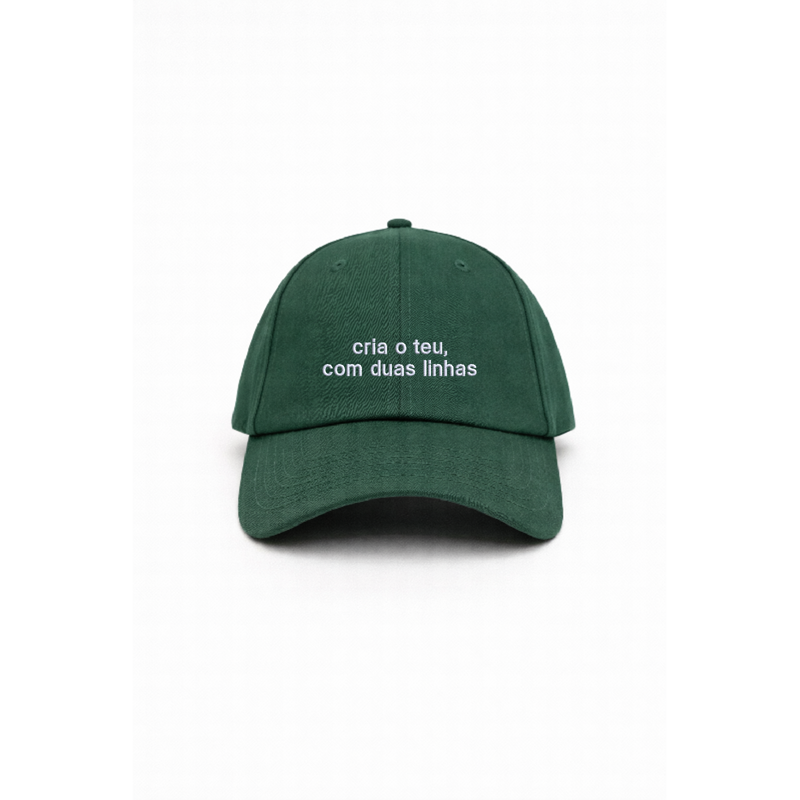 Chapeu green personalizado com bordado em duas linhas da cavillator