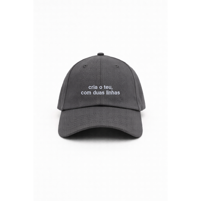 Chapeu grey personalizado com bordado em duas linhas da cavillator
