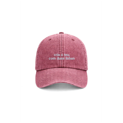 Chapeu vintage red personalizado com bordado em duas linhas da cavillator