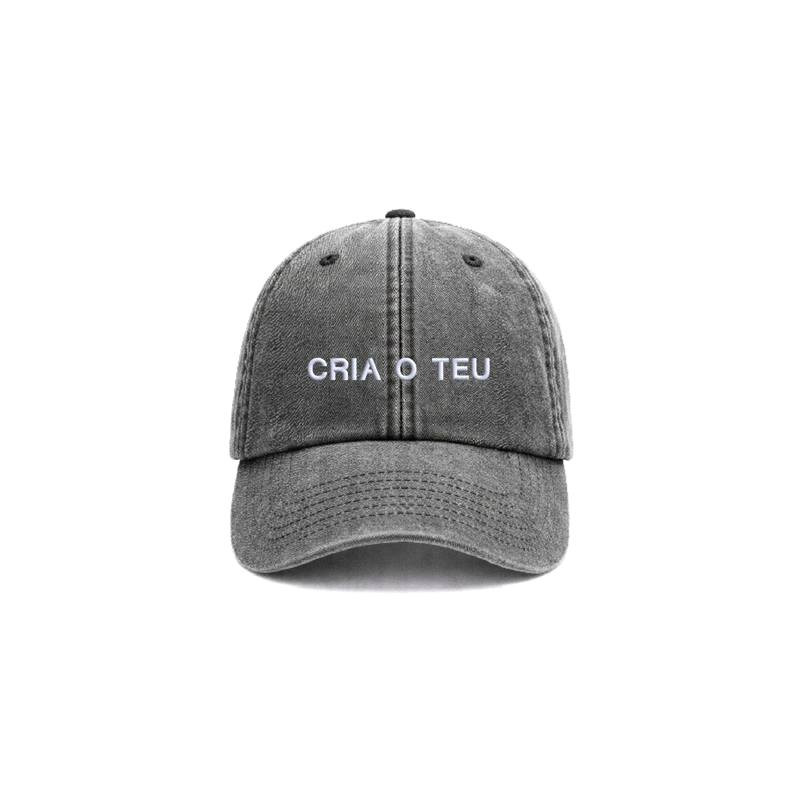 Chapeu vintage black personalizado com bordado da cavillator