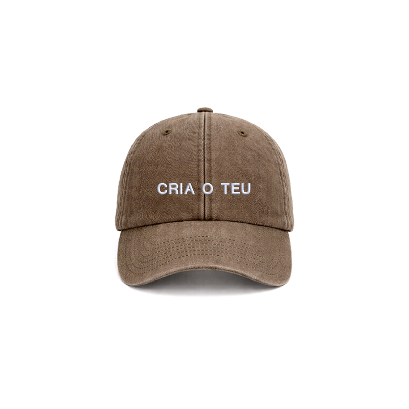 Chapeu vintage brown personalizado com bordado da cavillator