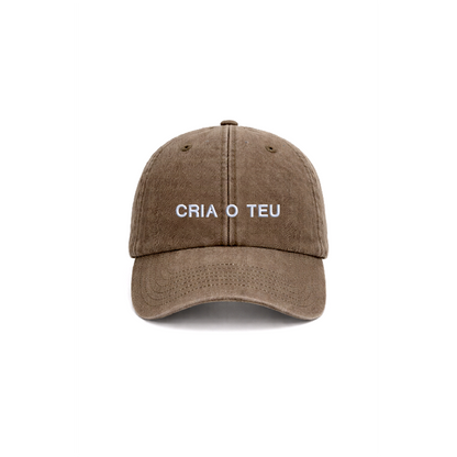 Chapeu vintage brown personalizado com bordado da cavillator