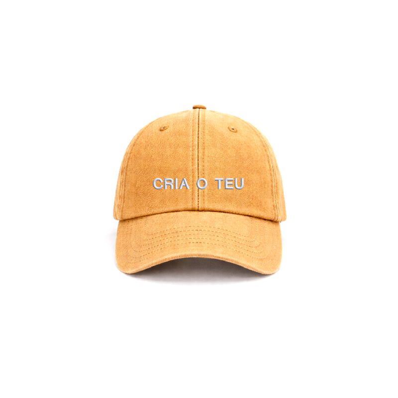 Chapeu vintage mustard personalizado com bordado da cavillator