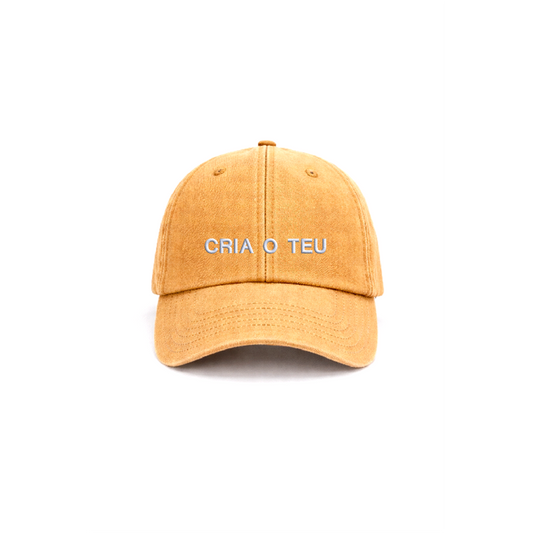 Chapeu vintage mustard personalizado com bordado da cavillator