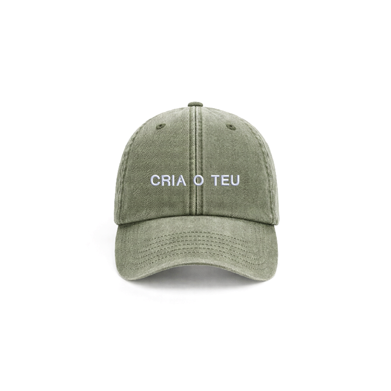 Chapeu vintage olive personalizado com bordado da cavillator