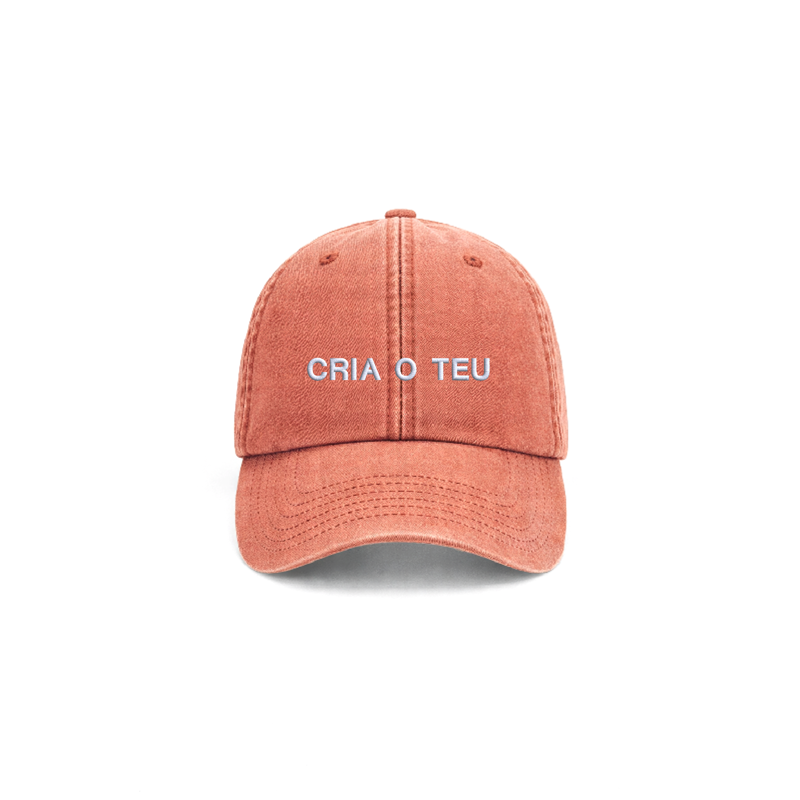 Chapeu vintage orange personalizado com bordado da cavillator