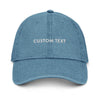 CUSTOM TEXT - Denim Hat