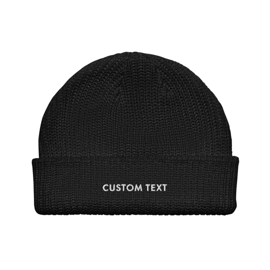 CUSTOM TEXT - Fisherman beanie