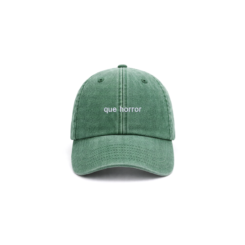 Chapeu vintage bottle green com bordado que horror da cavillator