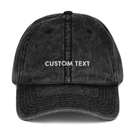 CUSTOM TEXT - Washed-Out Hat